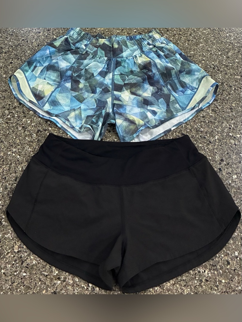 (2) pr. Womens LULULEMON Lined Athletic Shorts, sz 4
